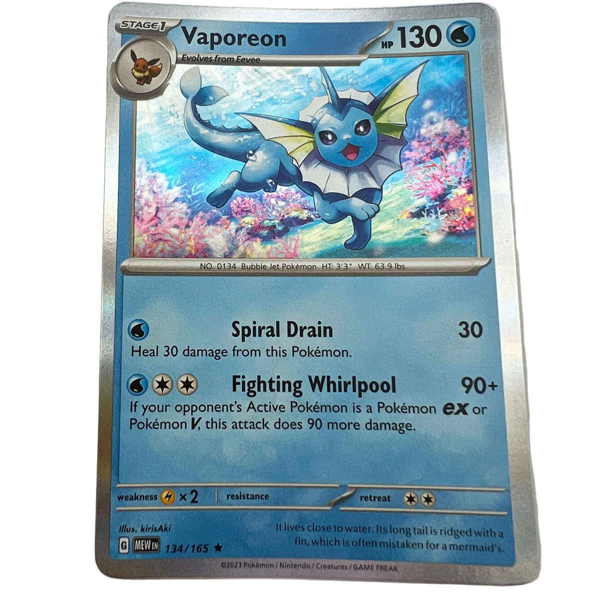 Vaporeon [Holo] #134 Scarlet & Violet 151