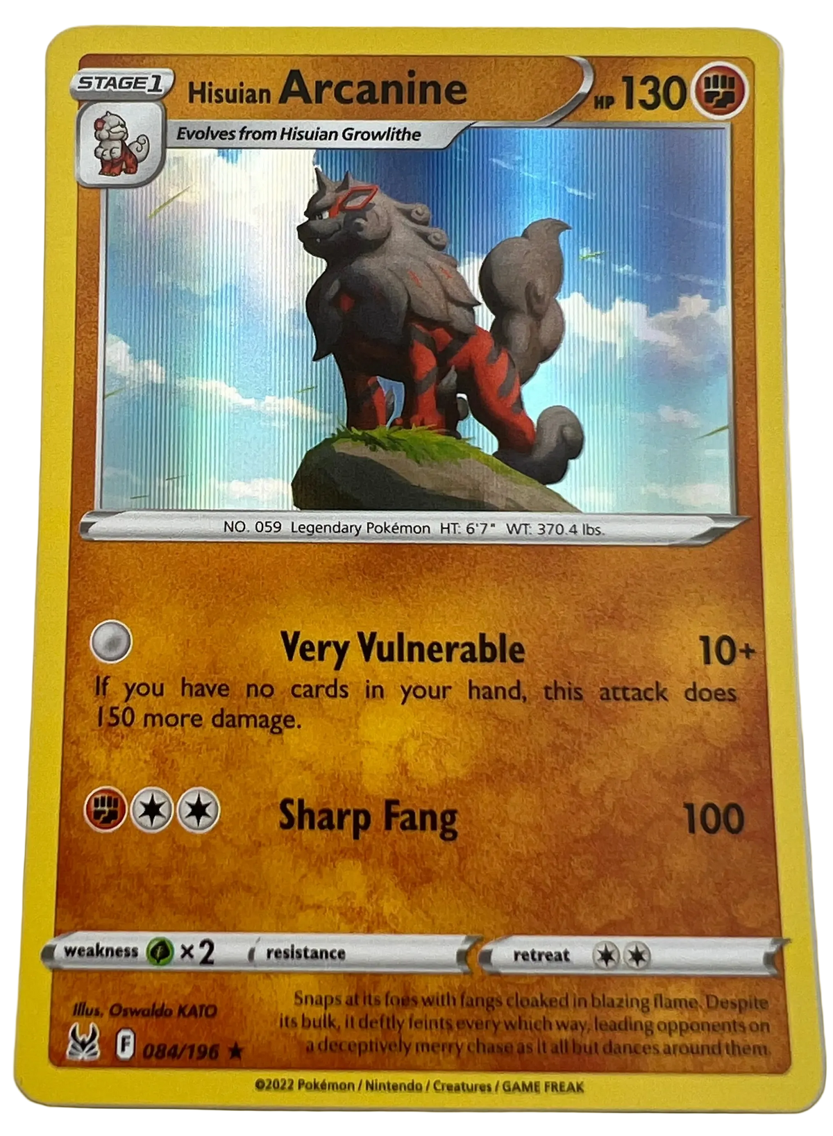 Hisuian Arcanine #84 [Holo] Lost Origin