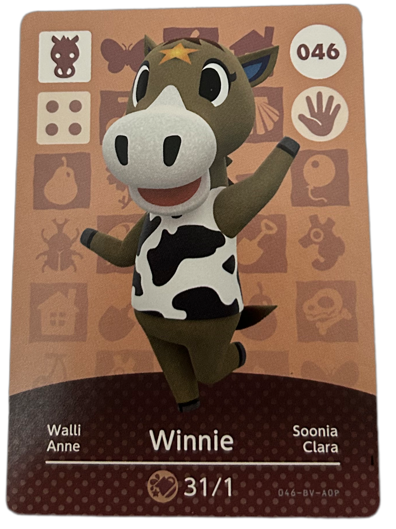 Winnie 046 Animal Crossing Amiibo Card Series 1
