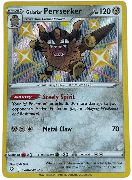 Galarian Perrserker #SV087 Shining Fates