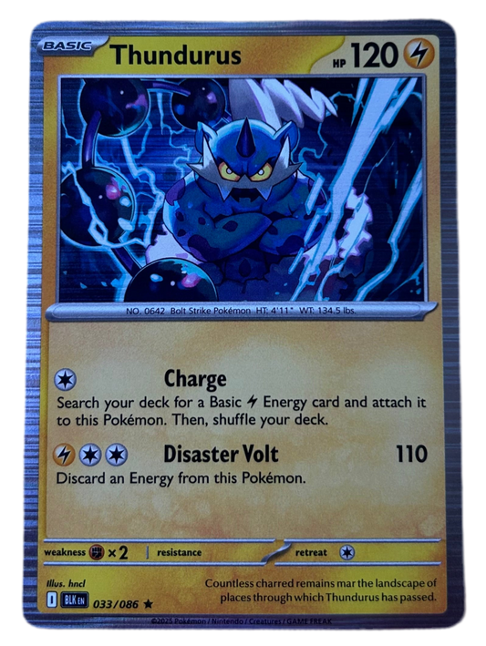 Thundurus #33 Holo Black Bolt