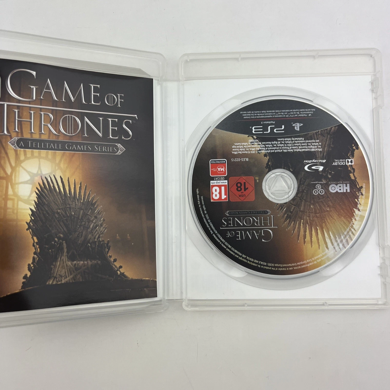 Game of Thrones Telltale Series PS3 Game Region 2 PAL Complete With Manual