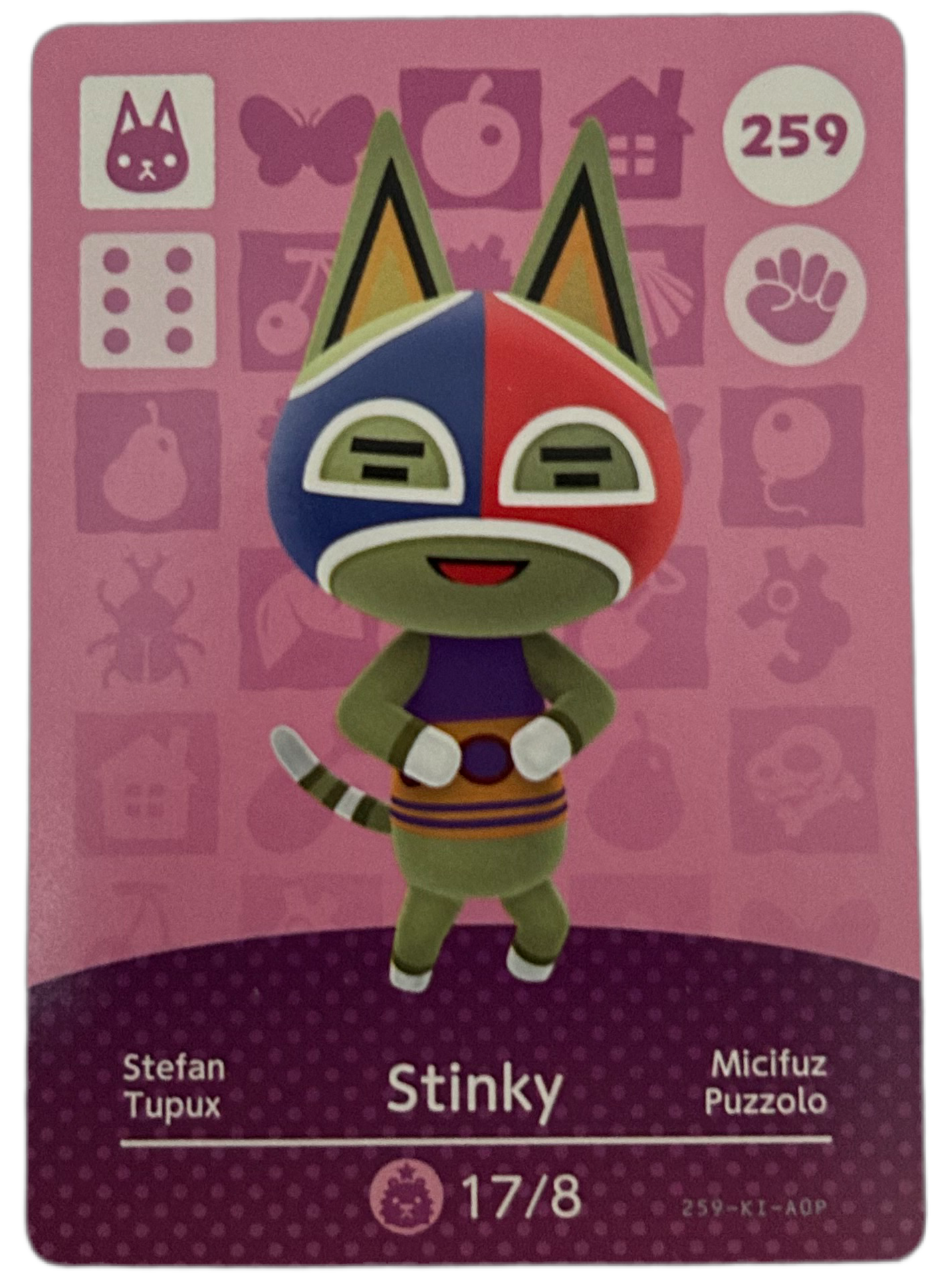 Stinky 259 Animal Crossing Amiibo Card Series 3 English