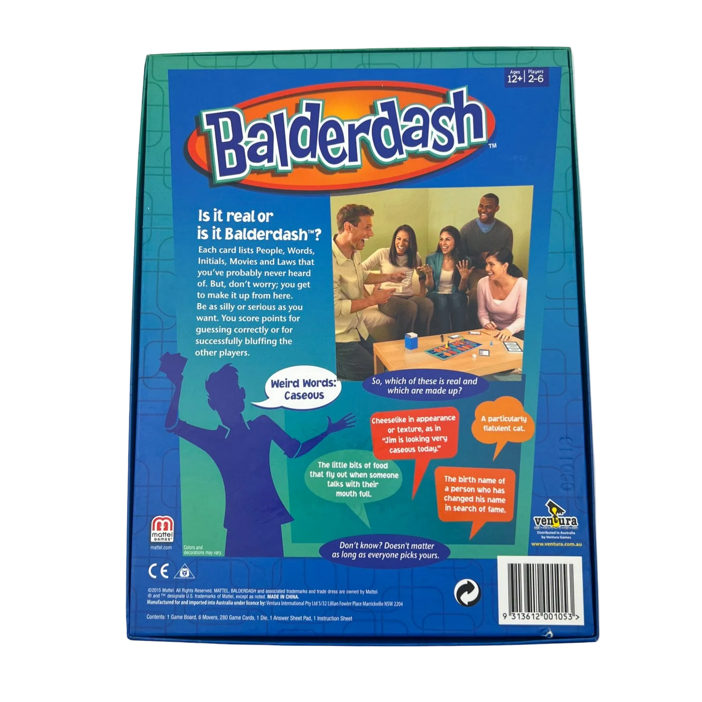 Balderdash The Hilarious Bluffing Game 2015 Mattel Ventura Games Board Game