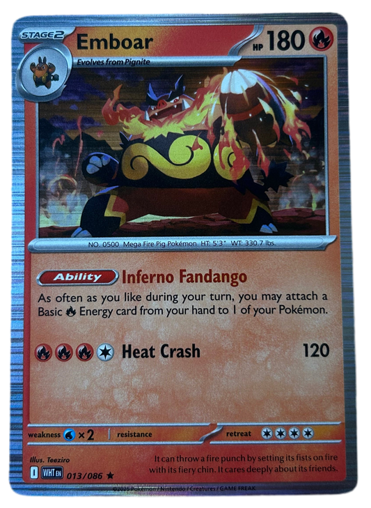 Emboar #13 Holo White Flare
