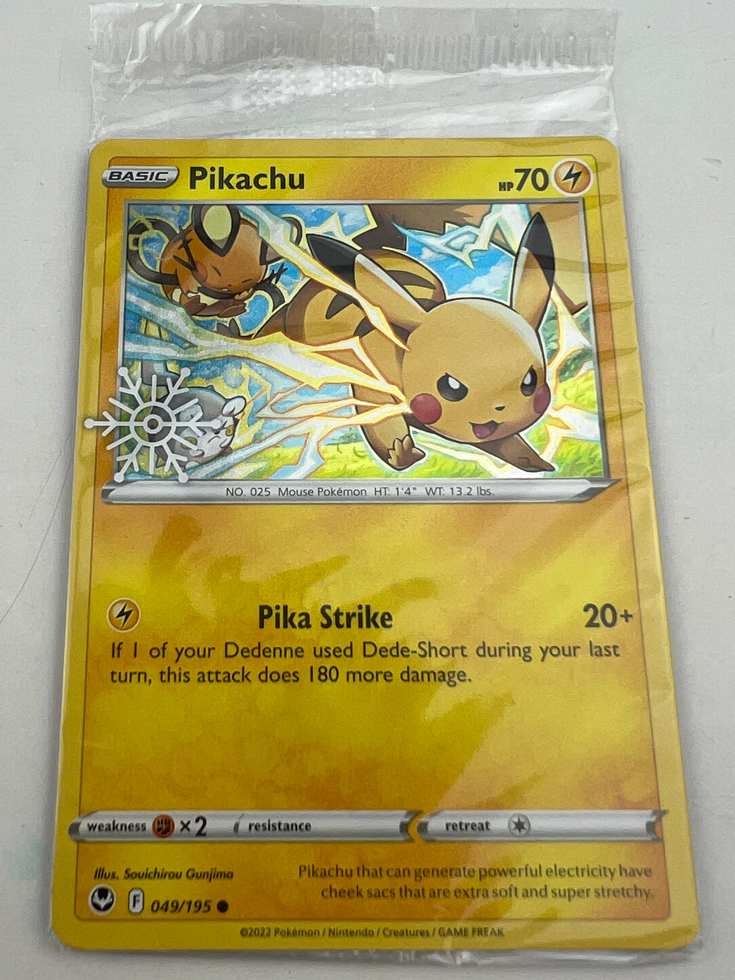 Sealed Pikachu #49 [Holo] 2023 Snowflake Stamp Promo Card