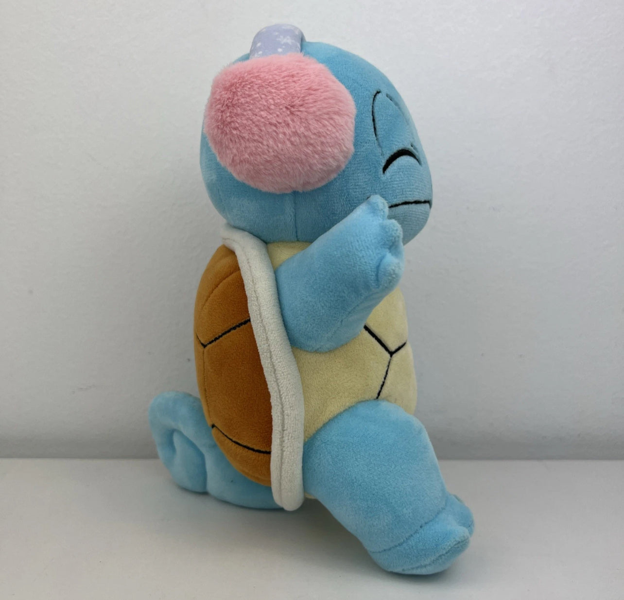 Pokémon Holiday 2025 Squirtle Plush 8” Pink Ear Muffs Official Licensed