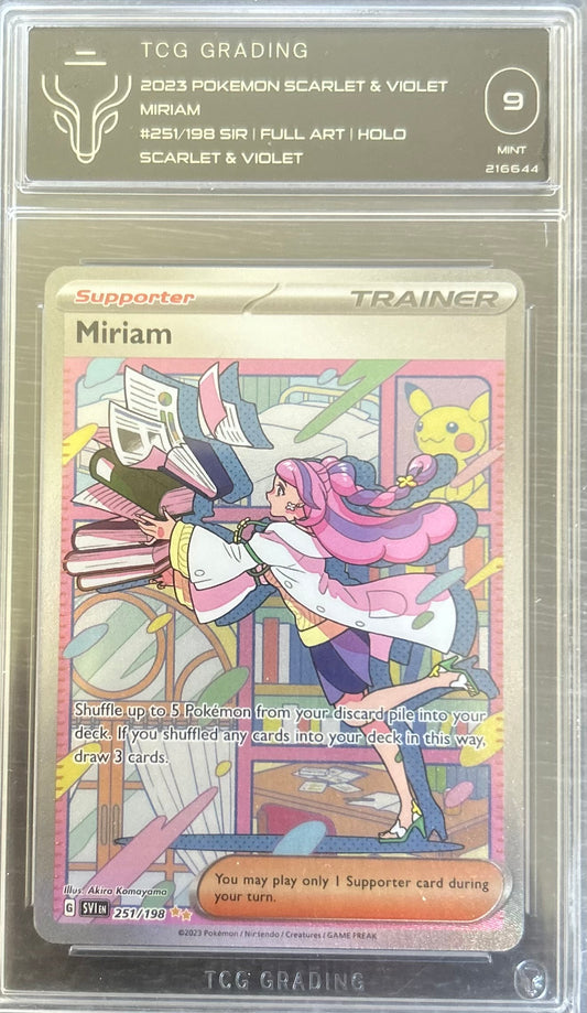 TCG 9 Miriam #251 Graded Pokemon Scarlet & Violet