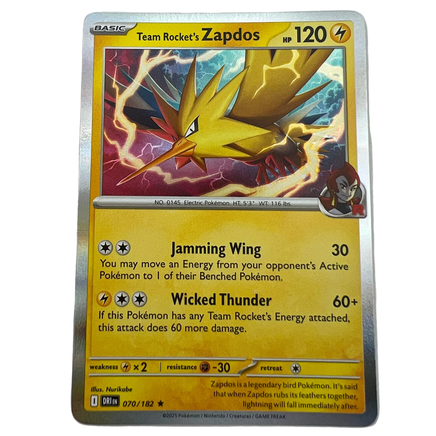 Team Rocket's Zapdos #70 Destined Rivals