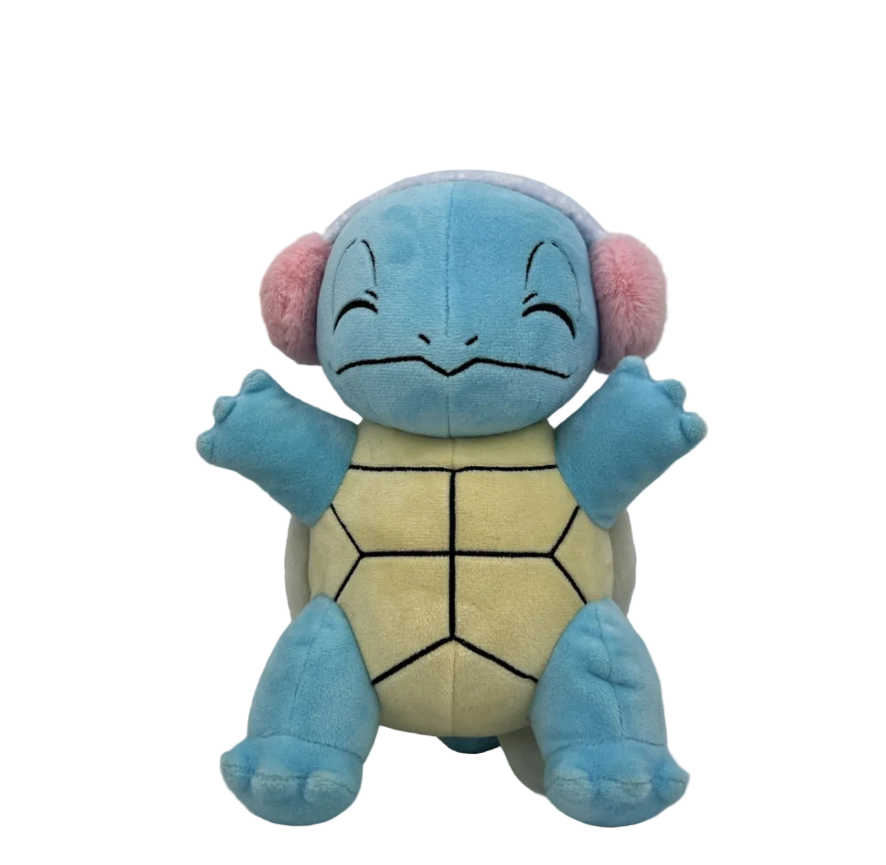 Pokémon Holiday 2025 Squirtle Plush 8” Pink Ear Muffs Official Licensed
