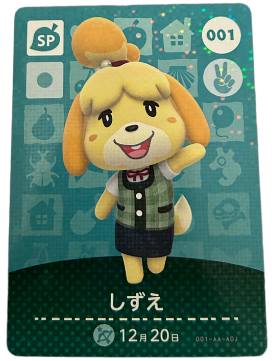 Isabelle 001 Animal Crossing Japanese Amiibo Card Series 1