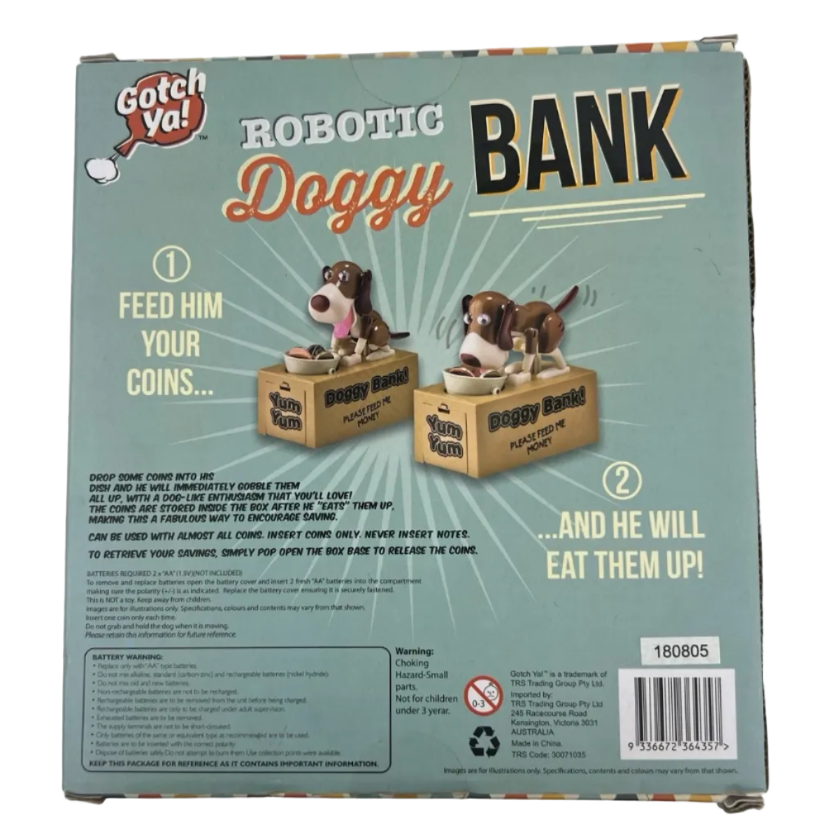 Robotic Doggy Coin Bank Eats Coins & Saves Money Box | Brand New in Box