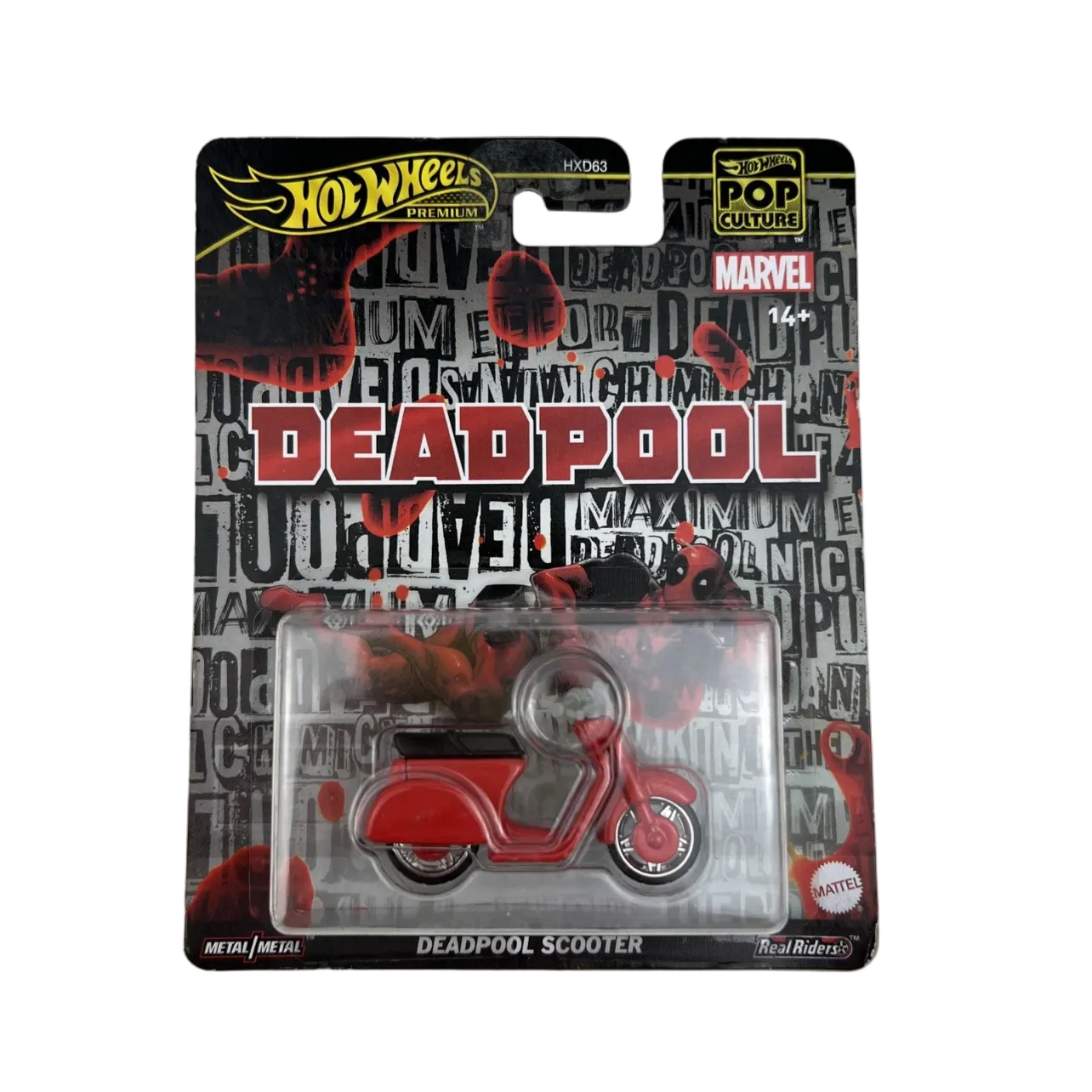 Hot Wheels Premium Deadpool Scooter Pop Culture Series Brand & New Sealed