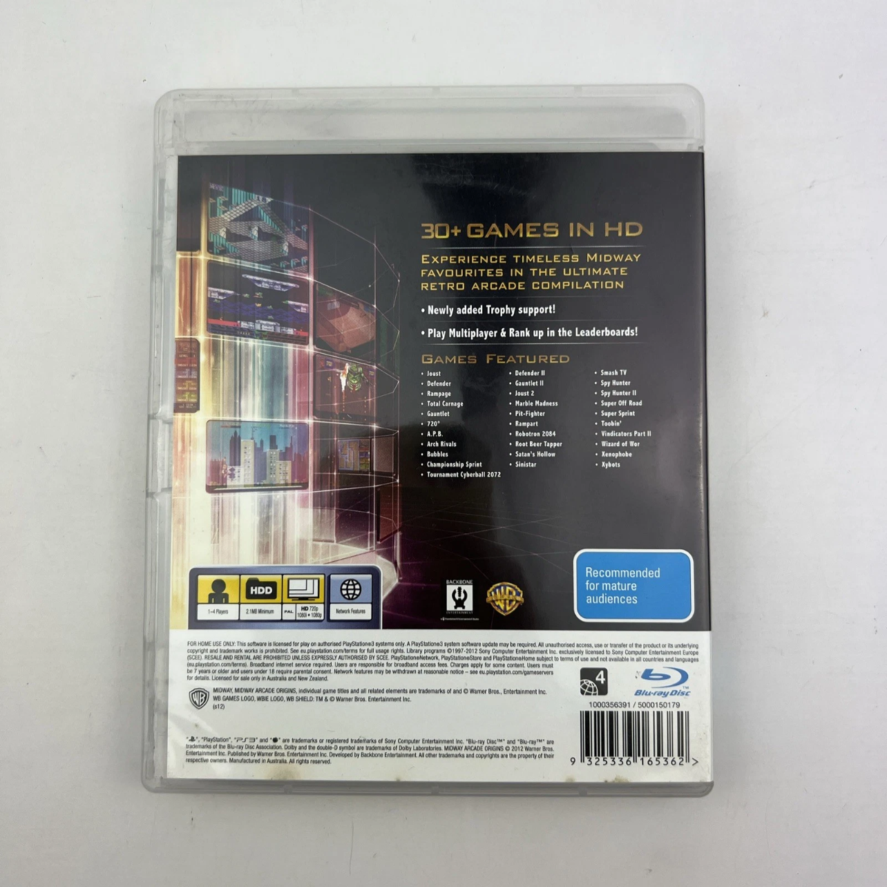 Midway Arcade Origins PS3 With Manual (Preowned)