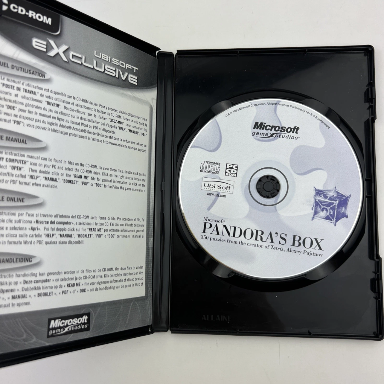 Microsoft Pandora’s Box PC CD-ROM Game 1999 Educational Puzzle Game