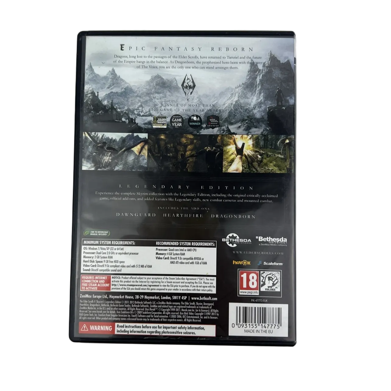 The Elder Scrolls V: Skyrim – Legendary Edition (PC, 2013)