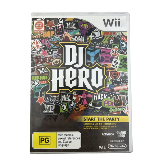 DJ Hero Nintendo Wii Game 2009 with Manual PAL