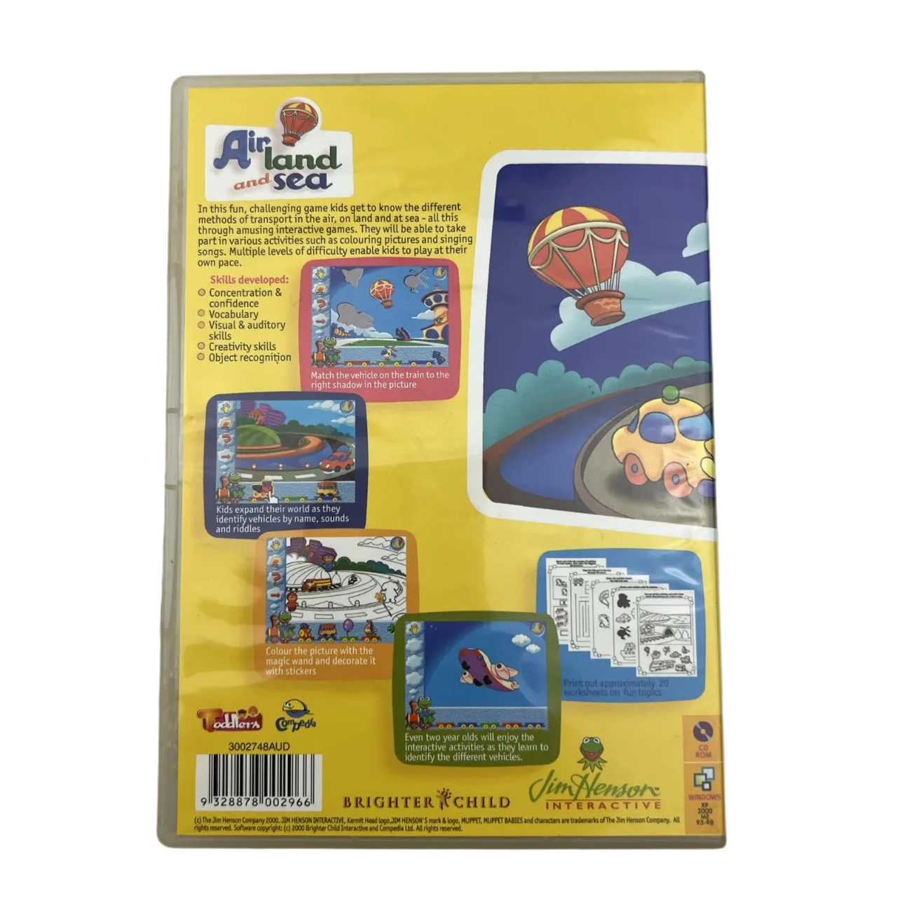 Jim Henson Muppets Babies Air Land and Sea PC Game Muppets Educational Game