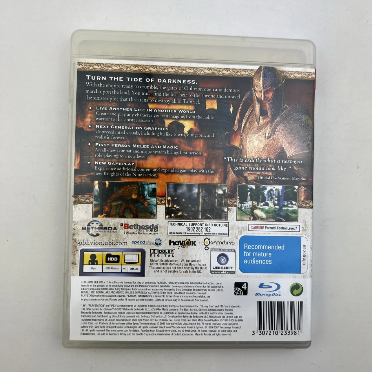 The Elder Scrolls IV Oblivion PS3 Game Region 4 PAL RPG Open World