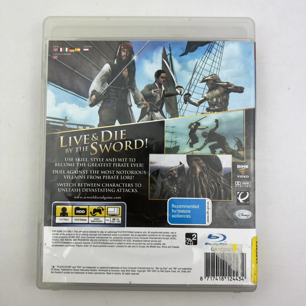 Pirates of the Caribbean: At World’s End (PS3) PlayStation 3 – Complete with Manual Region 2