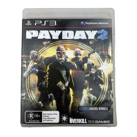 Payday 2 PS3 Game Region 4 PAL Co-Op Heist Shooter
