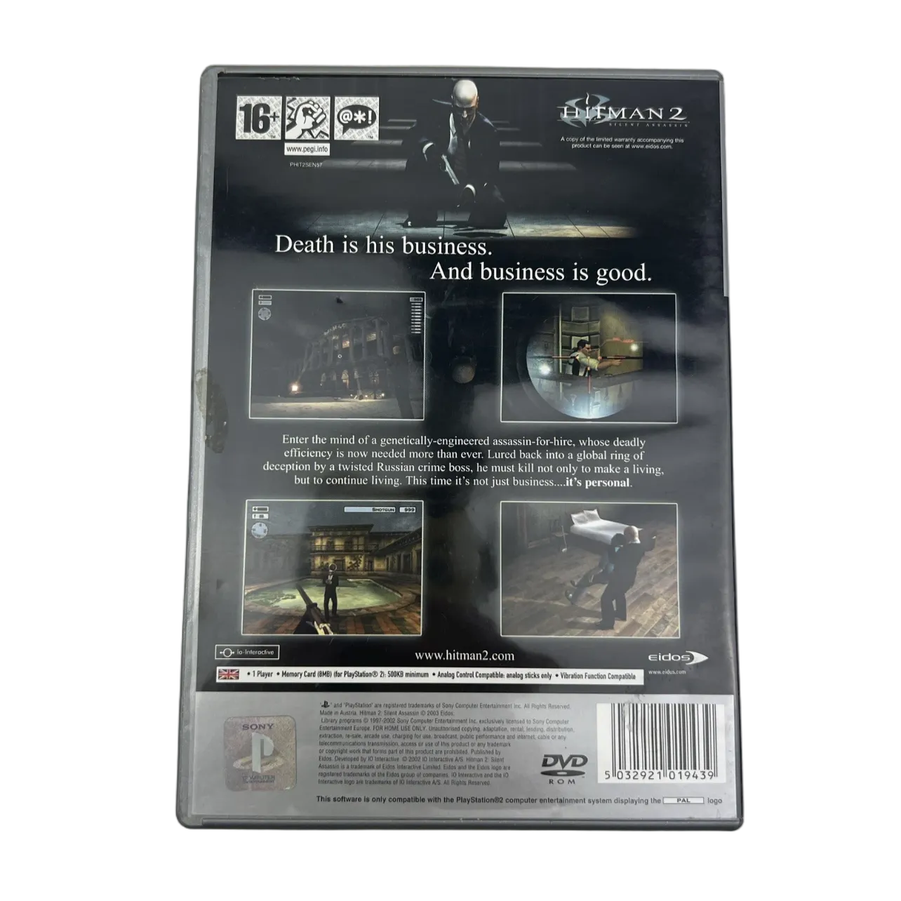 Hitman 2 Silent Assassin PS2 Game PEGI 16+ Action Adventure