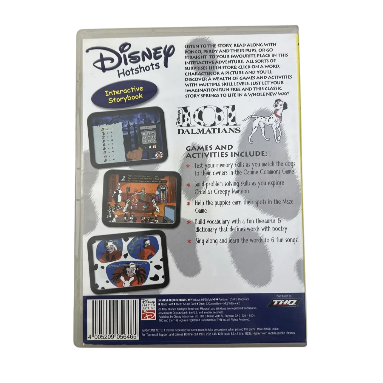 Disney Hotshots 101 Dalmatians PC Windows Educational Game