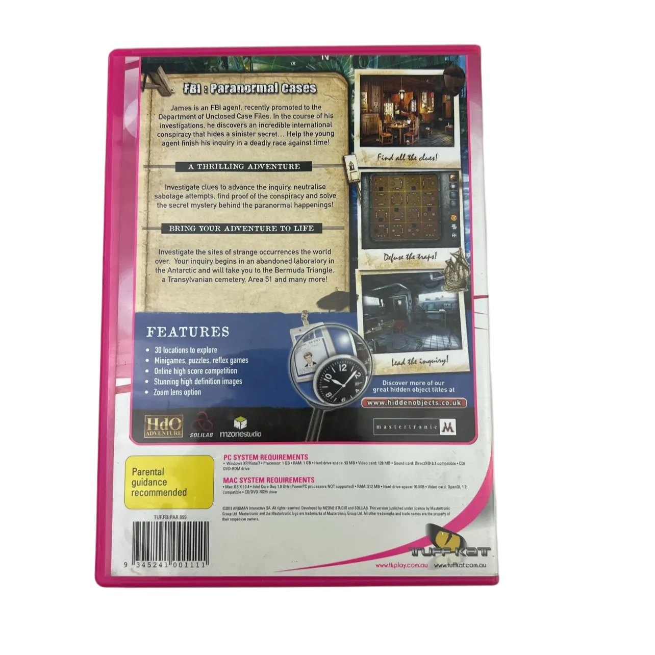 FBI Paranormal Cases PC/Mac Windows Hidden Object Game