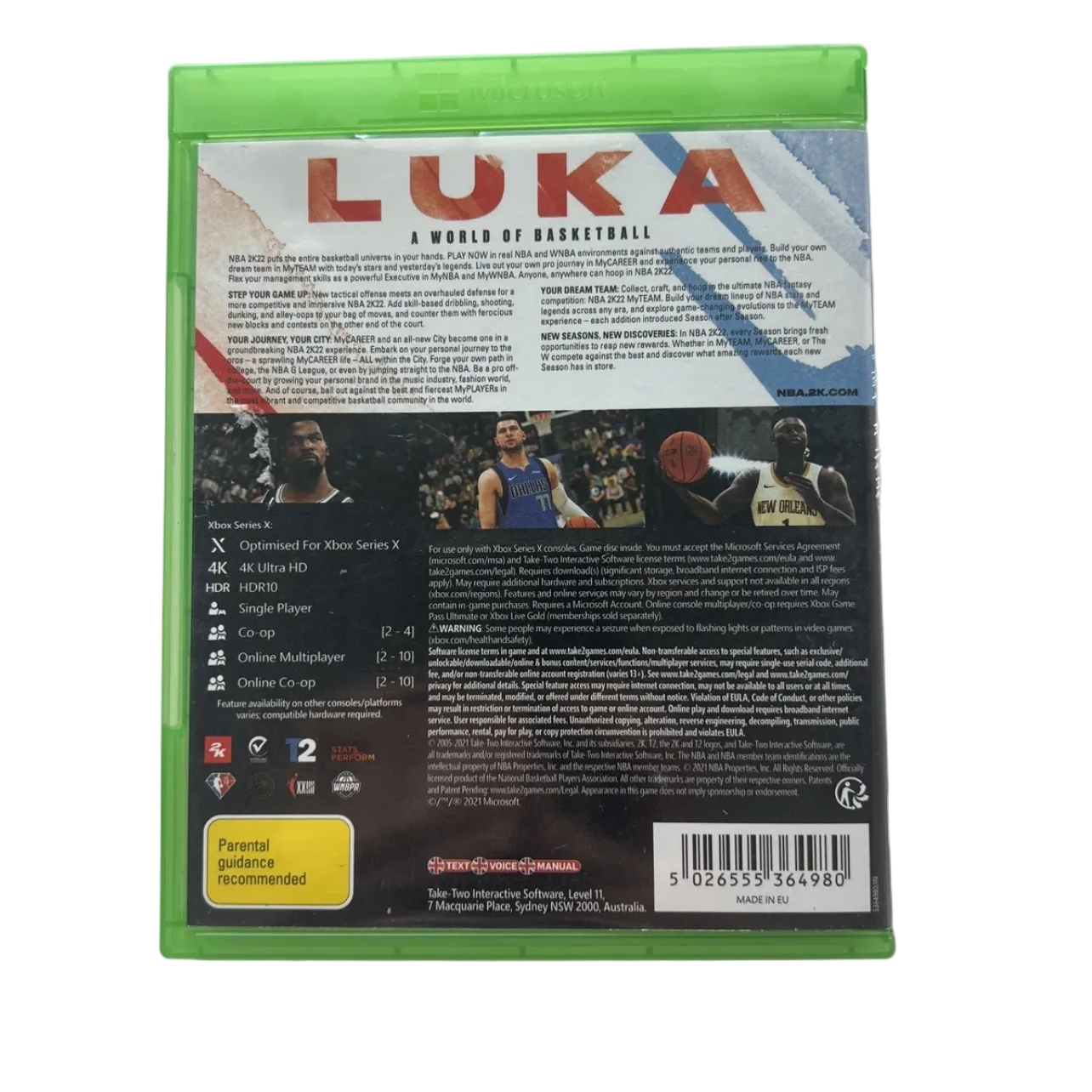 NBA 2K22 Xbox Series X Game