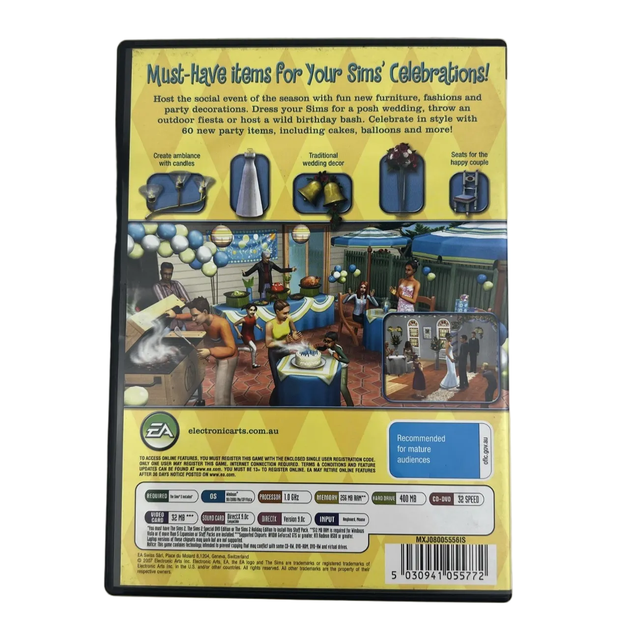 The Sims 2: Celebration Stuff PC Game (Windows) – With Manual