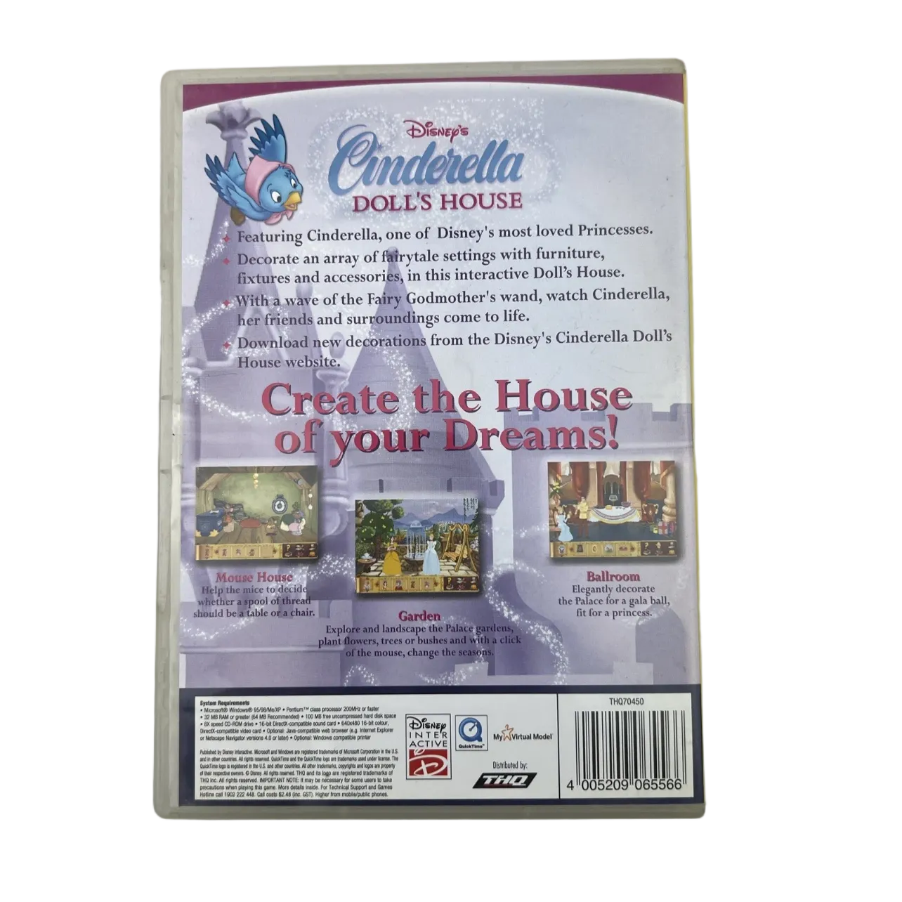 Disney Cinderella Dollhouse PC CD-ROM 2003 Windows Mac Interactive Game