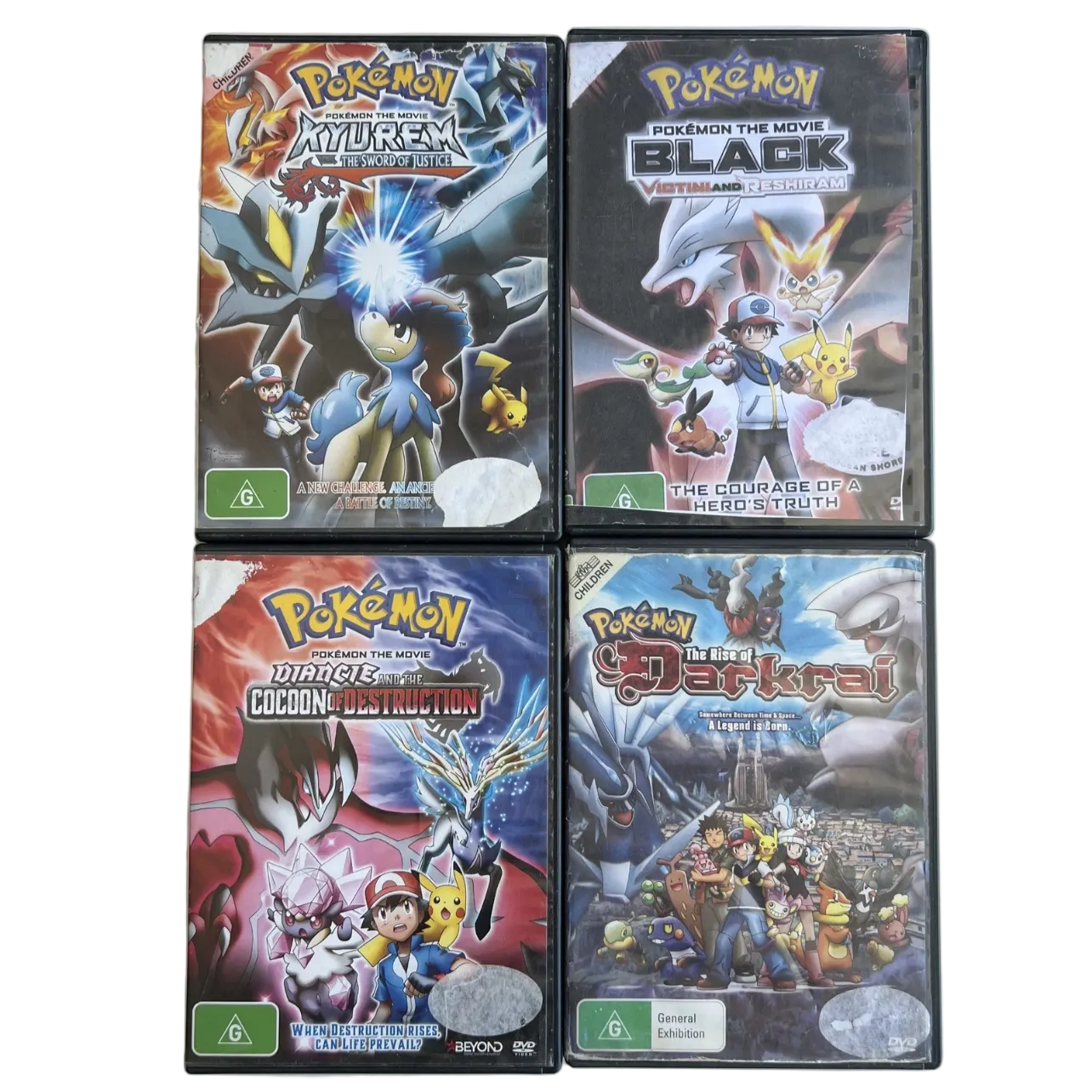 Pokémon – 4 Movie DVD Bundle (Region 4) Ex-Rental Lot