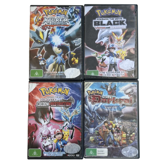 Pokémon – 4 Movie DVD Bundle (Region 4) Ex-Rental Lot